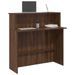 Bureau de réception chêne brun 100x50x103,5cm bois d'ingénierie - Photo n°1