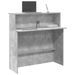 Bureau de réception gris béton 100x50x103,5cm bois d'ingénierie - Photo n°1