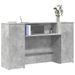 Bureau de réception gris béton 180x50x103,5cm bois d'ingénierie - Photo n°1