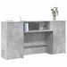Bureau de réception gris béton 200x50x103,5cm bois d'ingénierie - Photo n°1