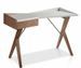 Bureau design original bois noyer et laqué Barona - Photo n°1