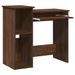 Bureau et étagères chêne marron 84x40x78 cm bois d'ingénierie - Photo n°4