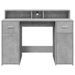 Bureau et lumières LED gris béton 120x55x91cm bois d'ingénierie - Photo n°6