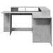 Bureau et lumières LED gris béton 152x152x91cm bois ingénierie - Photo n°6