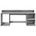 Bureau et lumières LED sonoma gris 200x55x91 cm bois ingénierie - Photo n°6