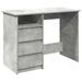 Bureau gris béton 102x50x75 cm bois d'ingénierie - Photo n°2