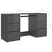 Bureau Gris brillant 140x50x77 cm - Photo n°6