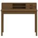 Bureau Marron miel 110x50x93 cm Bois massif de pin - Photo n°5