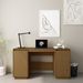 Bureau Marron miel 140x50x75 cm Bois massif de pin - Photo n°1