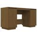 Bureau Marron miel 140x50x75 cm Bois massif de pin - Photo n°2