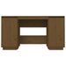 Bureau Marron miel 140x50x75 cm Bois massif de pin - Photo n°5