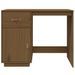 Bureau Marron miel 95x50x75 cm Bois massif de pin - Photo n°5