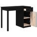 Bureau Noir 100x50x75 cm Bois massif de pin - Photo n°7