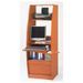 Bureau secrétaire multimédia à rideau TAKO 60 cm – Armoire informatique compacte avec rangement - Photo n°1