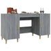 Bureau Sonoma gris 140x50x75 cm Bois d'ingénierie - Photo n°5