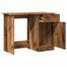 Bureau vieux bois 100x50x76 cm bois d'ingénierie - Photo n°5