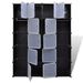 Cabinet modulable avec 14 compartiments noir et blanc 37x146x180,5 cm - Photo n°1