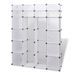 Cabinet modulable avec 18 compartiments blanc 37x146x180,5 cm - Photo n°1