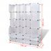 Cabinet modulable avec 18 compartiments blanc 37x146x180,5 cm - Photo n°7