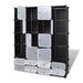 Cabinet modulable avec 18 compartiments noir et blanc 37x146x180,5 cm - Photo n°2