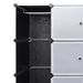 Cabinet modulable avec 18 compartiments noir et blanc 37x146x180,5 cm - Photo n°3