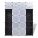 Cabinet modulable avec 18 compartiments noir et blanc 37x146x180,5 cm - Photo n°5