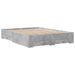 Cadre de lit 32 cm en bois avec 2 tiroirs latéraux 2 tiroirs frontaux Helika - Photo n°1