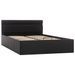 Lit à rangement avec LED Noir Similicuir 120x200 cm - Photo n°1