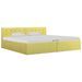 Lit à stockage hydraulique Jaune lime Tissu 180x200 cm - Photo n°1