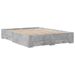 Cadre de lit à tiroirs gris béton 160x200 cm bois d'ingénierie - Photo n°2