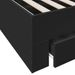 Cadre de lit à tiroirs noir 160x200 cm bois d'ingénierie - Photo n°8