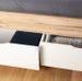 Cadre de lit adulte scandinave décor chene et blanc mat - l 140 x L 190 cm - Photo n°3