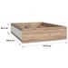 Cadre de lit adulte scandinave décor chene et blanc mat - l 140 x L 190 cm - Photo n°4