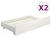 Cadre de lit avec 2 tiroirs Blanc Bois de pin massif 140x200 cm 6 - Photo n°6