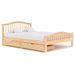 Lit avec 2 tiroirs Bois de pin massif 140x200 cm 2 - Photo n°1