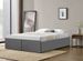 Cadre de lit avec coffre et 2 tiroirs 160x200 cm simili cuir gris Karmi - Photo n°3