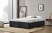 Cadre de lit avec coffre et 2 tiroirs 160x200 cm simili cuir noir mat Karmi - Photo n°4