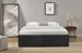 Cadre de lit avec coffre et 2 tiroirs 160x200 cm simili cuir noir mat Karmi - Photo n°5