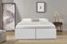 Cadre de lit avec coffre et 2 tiroirs 180x200 cm simili cuir blanc Karmi - Photo n°5