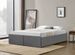Cadre de lit avec coffre et 2 tiroirs 180x200 cm simili cuir gris Karmi - Photo n°3