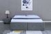 Cadre de lit avec coffre et 2 tiroirs tissu gris foncé Lecra 160x200 cm - Photo n°3