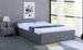 Cadre de lit avec coffre et 2 tiroirs tissu gris foncé Lecra 180x200 cm - Photo n°3