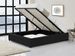 Cadre de lit avec coffre simili cuir noir Lola 160x200 cm - Photo n°6