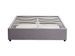 Cadre de lit avec coffre tissu gris clair Lola 160x200 cm - Photo n°1