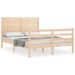 Cadre de lit avec tête de lit 140x190 cm bois massif - Photo n°1