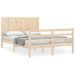 Cadre de lit avec tête de lit 140x190 cm bois massif - Photo n°1