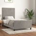 Cadre de lit avec tête de lit Gris clair 90x190 cm Velours - Photo n°1