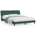 Cadre de lit avec tête de lit Vert foncé 160x200 cm Velours - Photo n°1