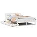 Cadre de lit avec tiroirs blanc 140x190 cm bois de pin massif - Photo n°1