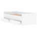 Cadre de lit avec tiroirs blanc 75x190 cm - Photo n°5